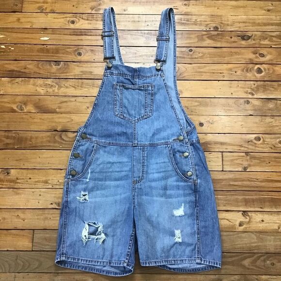 𝅺GAP ripped distressed jeans shortall unisex - Picture 1 of 9